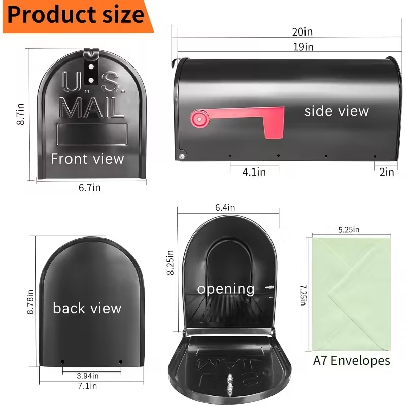 Mailbox with Locking Mechanism - Secure Locking System, Weatherproof Outdoor Construction