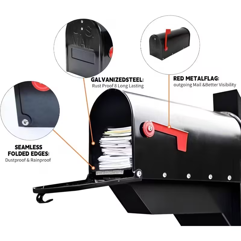 Mailbox with Locking Mechanism - Secure Locking System, Weatherproof Outdoor Construction
